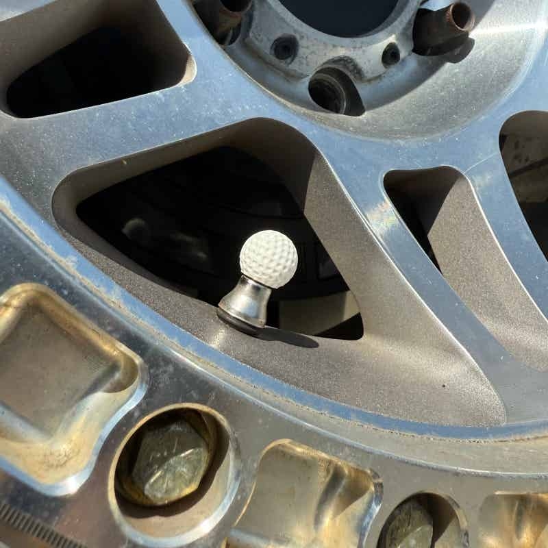 Motorcycle Valve Cover - Golf Ball Style Tire Valve Stem