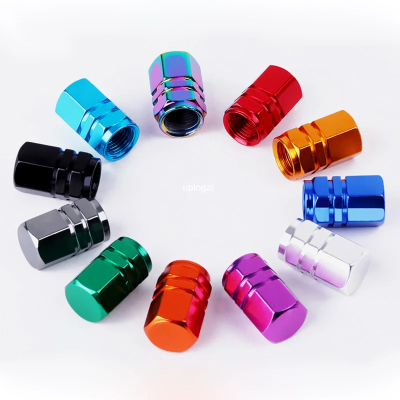 Motorcycle Valve Cover - 4Pcs Aluminum Tire Valve Caps Car
