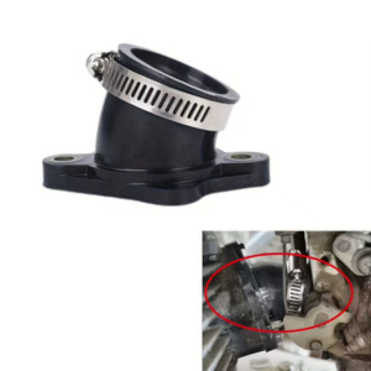 Motorcycle Carburetor - Carburetor Intake Manifold Boot Pipe 30MM