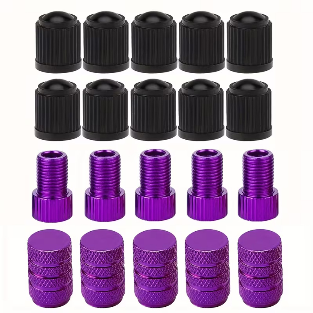 Motorcycle Valve Cover - 20-Piece Valve Stem Cap Set, Aluminum