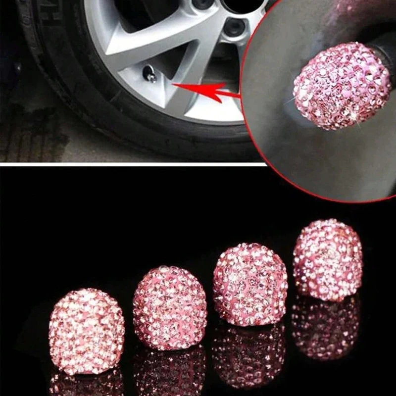 Motorcycle Valve Cover - 2/4PCS Diamond Car Tire Valve Caps