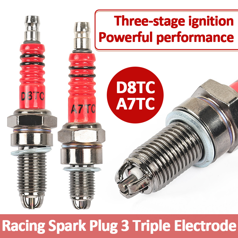 Motorcycle Spark Plug - 1/2PCS Racing Spark Plug 3 Triple