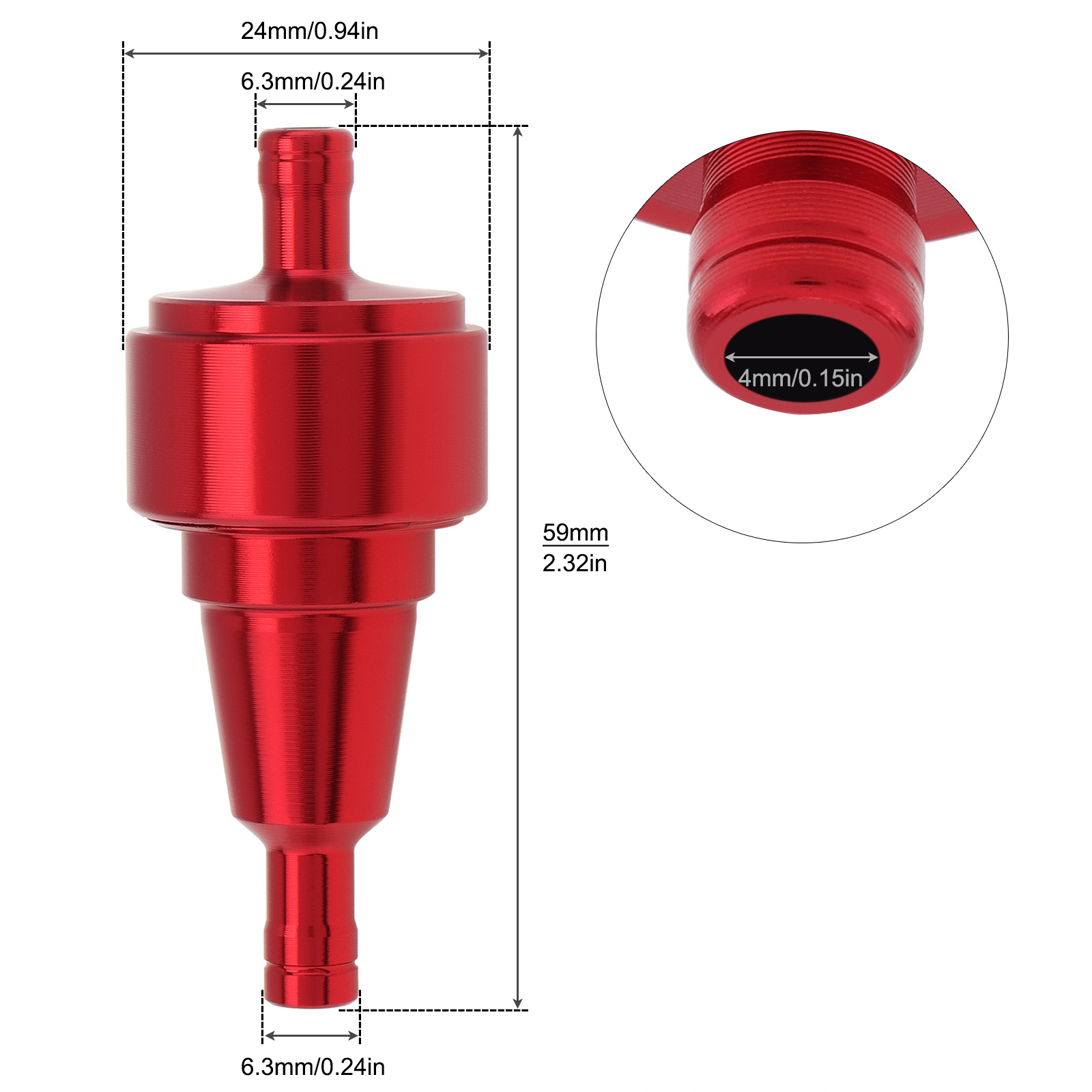 1/4In 6mm Motorcycle Fuel Filt - Motorcycle Oil Filter recension och pris
