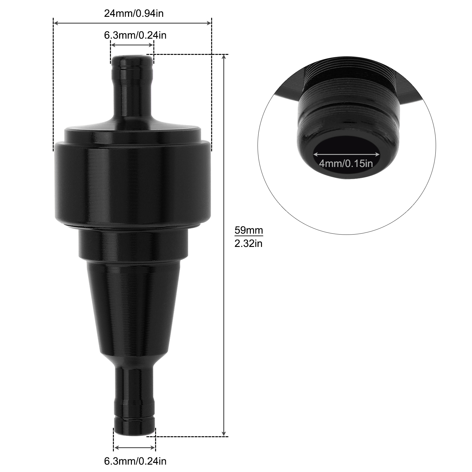 1/4In 6mm Motorcycle Fuel Filt - Motorcycle Oil Filter recension och pris