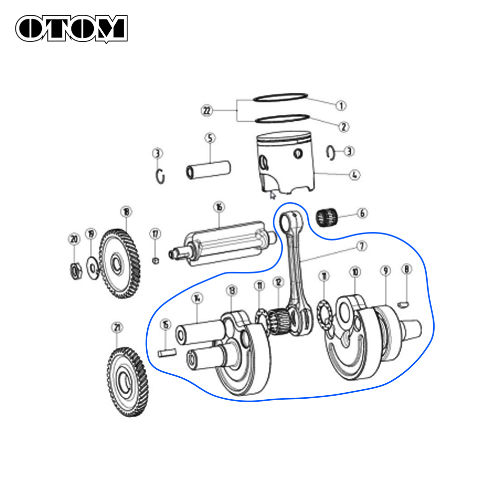 OTOM DT230 MT250 Motorcycle Cr - Motorcycle Crankshaft recension och pris