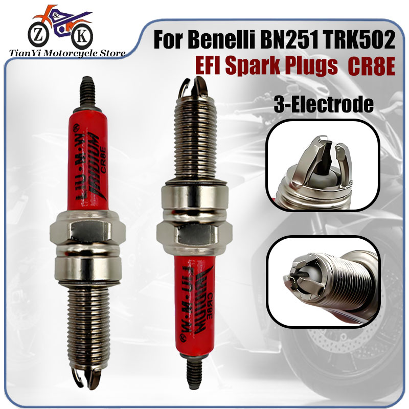 1PCS CR8E 3-Electrode EFI Moto - Motorcycle Spark Plug recension och pris