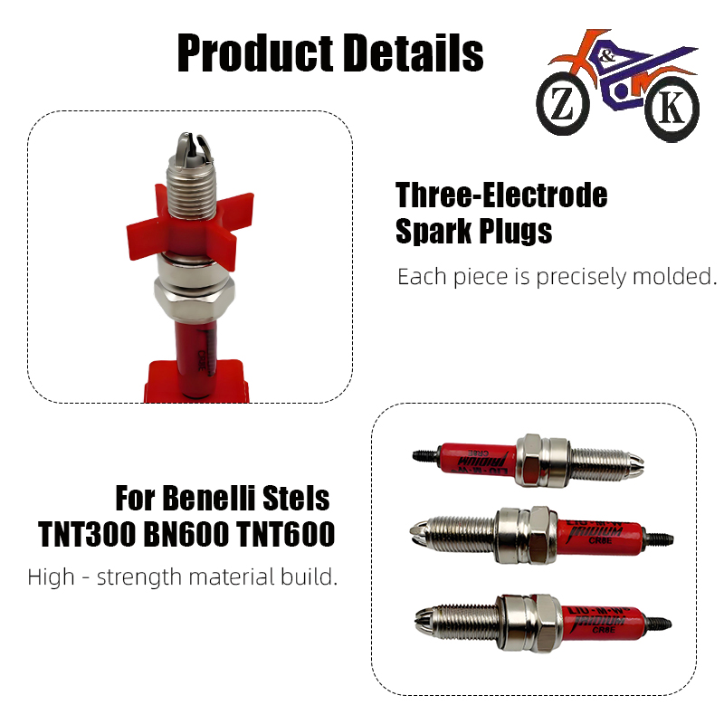 1PCS CR8E 3-Electrode EFI Moto - Motorcycle Spark Plug recension och pris