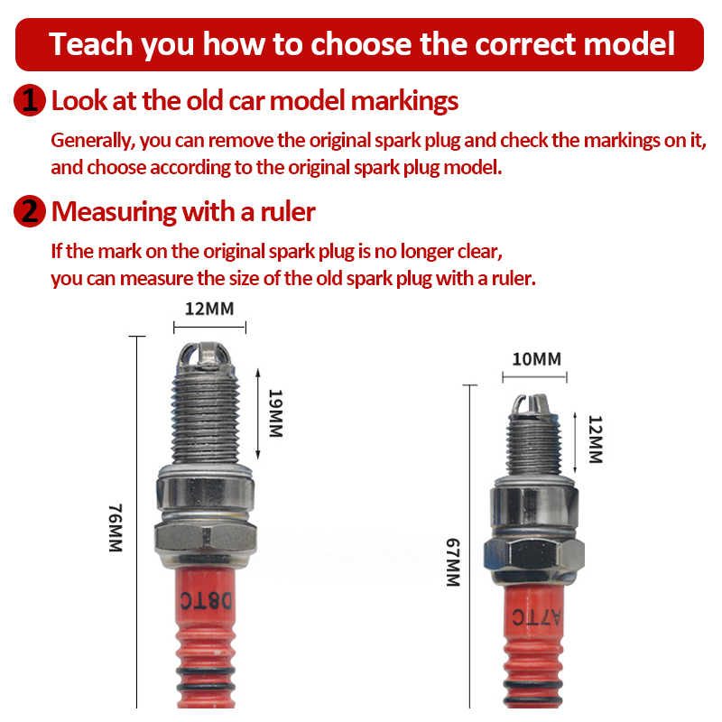 1/2PCS Racing Spark Plug 3 Tri - Motorcycle Spark Plug recension och pris